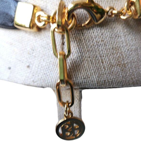 Ben-Amun Black Lucite & Leather Cuban Link Collar Necklace from Bergdorf-Goodman - Picture 5 of 6